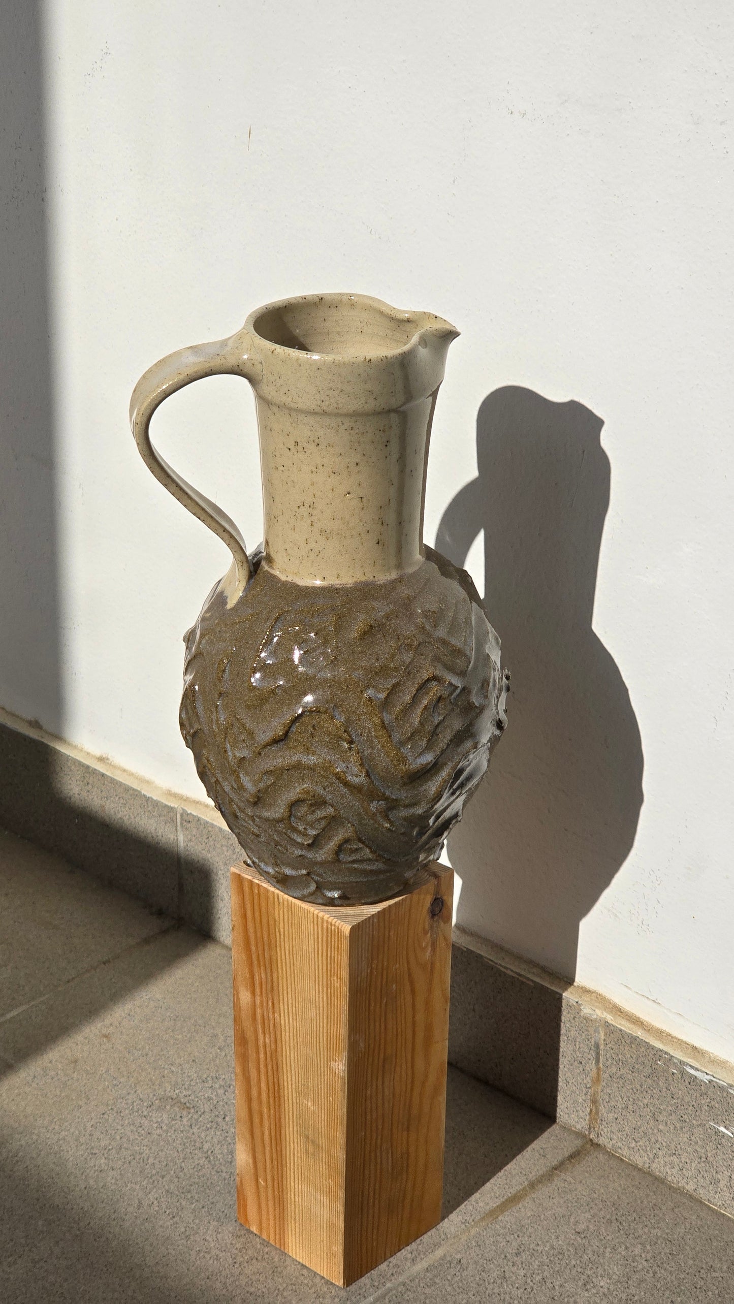 Stoneware Jug with Black Slip