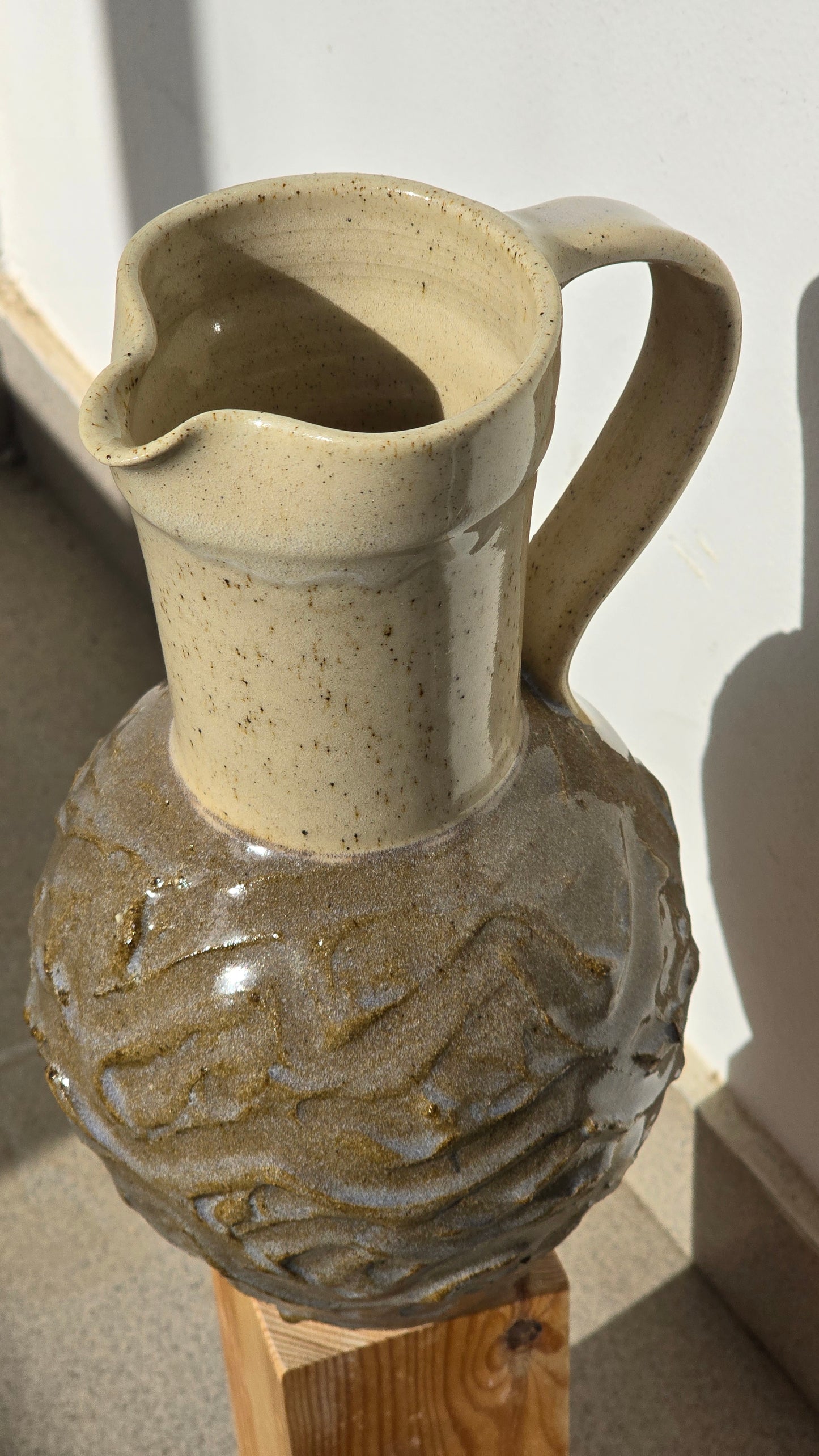 Stoneware Jug with Black Slip